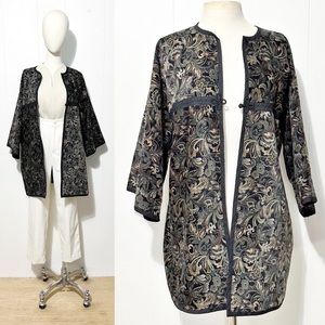 90s Structured Muted Tones Paisley Corduroy Jacket | Vintage